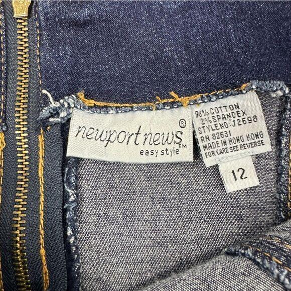 NEWPORT NEWS Vintage Women’s Denim Jean Jumper Dress Sz 12 Runs Small - Picture 5 of 5